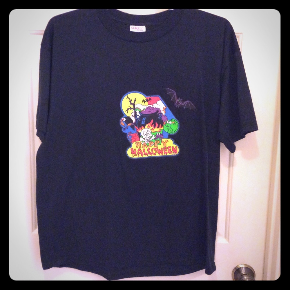 Sunbelt XL black Halloween decorated T shirt